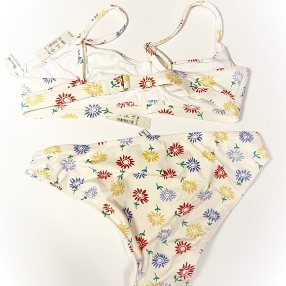 Madewell Second Wave Bikini Set Sunny Floral XS - Picture 3 of 9